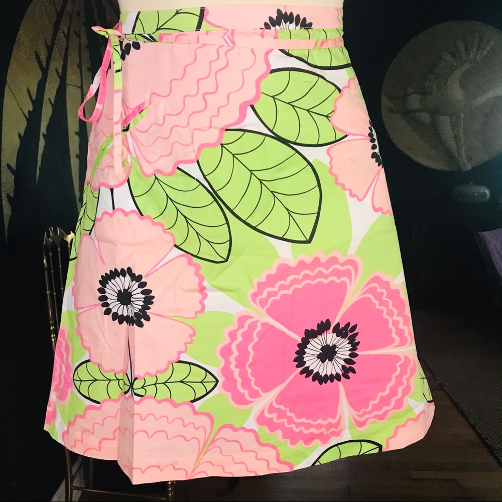 NWT Anthropologie Elevenses Floral Wrap Skirt